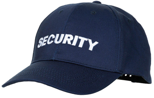 Casquette US bleue brodée "Security"