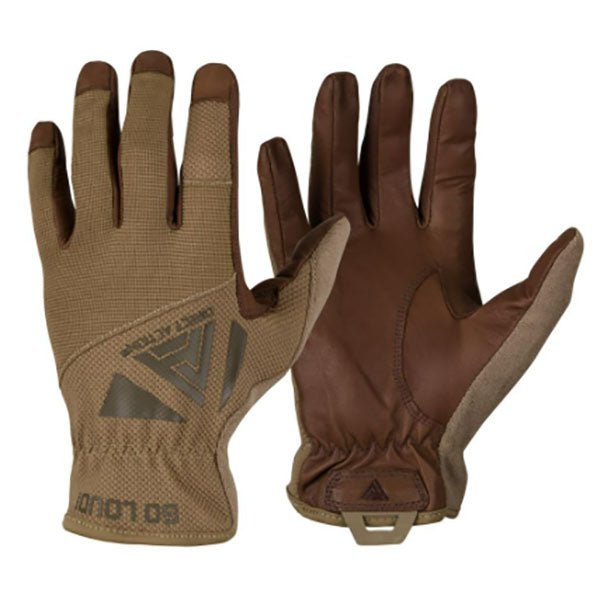 Gants tactiques LIGHT GLOVES LEATHER, marron coyote