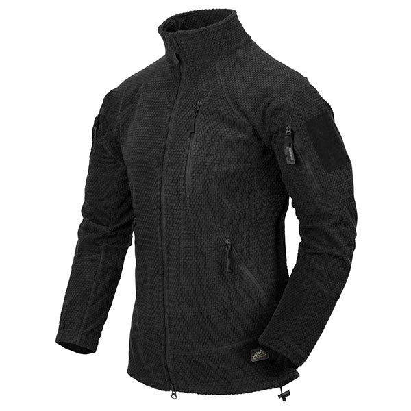 Veste opérationnelle légère ALPHA TACTICAL JACKET, Grid Fleece, noir