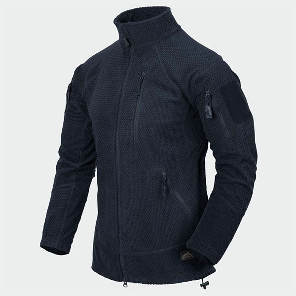 Veste opérationnelle légère ALPHA TACTICAL JACKET, polaire quadrillée, bleu marine