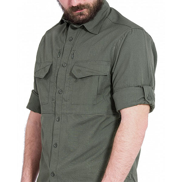 Chemise à manches longues PLATO SHIRT, ripstop, camo vert