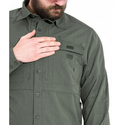 Chemise à manches longues PLATO SHIRT, ripstop, camo vert