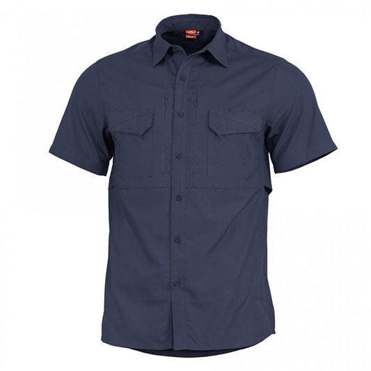 kurzarm Hemd PLATO SHIRT SHORT, ripstop, midnight blue