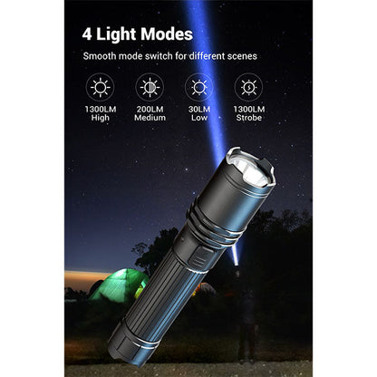 lampe de poche tactique LED A1 PRO, 1 300 lumens (batterie incluse) 