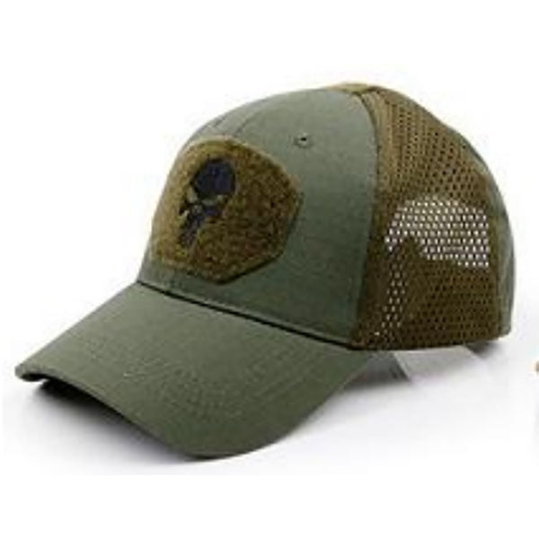 Baseball-Kappe TAC BASE CAP MESH PUNISHER, Ripstop, Velcro, olive One size