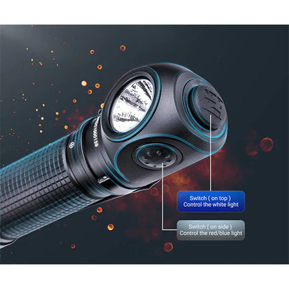 Torcia tattica LED P10, 1.400 lumen (batteria inclusa)