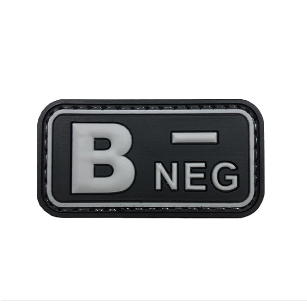 Morale Patch BLUTGRUPPE B- NEG, black/grey