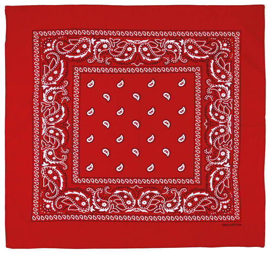 Bandana, rosso-bianco, circa 55 x 55 cm, cotone