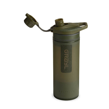 Filtre à eau GEOPRESS PURIFIER FLACON, 0,7L, vert olive