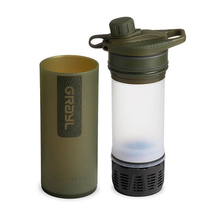 Filtre à eau GEOPRESS PURIFIER FLACON, 0,7L, vert olive