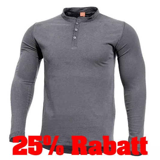 Henley Shirt ROMEO, wolf grey Grösse 2XL