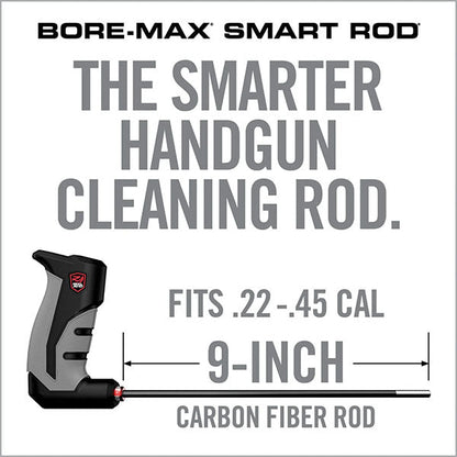 Pulitore canna BORE MAX SMART ROD HANDGUN 9" IN FIBRA DI CARBONIO