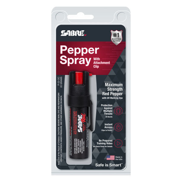 Spray al peperoncino P-22-OC con clip da cintura, nero, jet, 22 ml