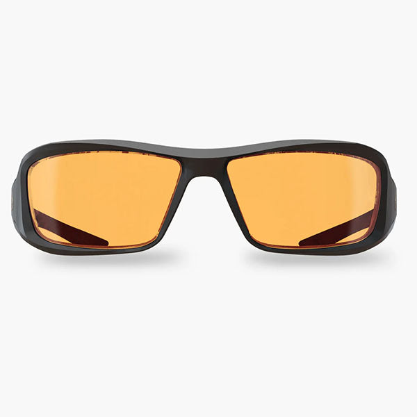 Sonnenbrille HAMEL, SOFT TOUCH MATTE BLACK THIN TEMPLE FRAME, Tigers Eye Vapor Shield Lens (XH610-TT)