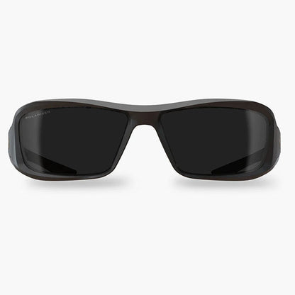 Lunettes de soleil HAMEL, CADRE MINCE NOIR MAT SOFT TOUCH, Lentille POLARISÉE Pare-vapeur FUMÉE (TXH716VS-TT)