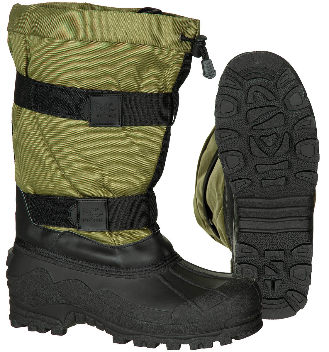 Bottes de protection contre le froid, "Fox 40 C" avec semelle en caoutchouc, olive