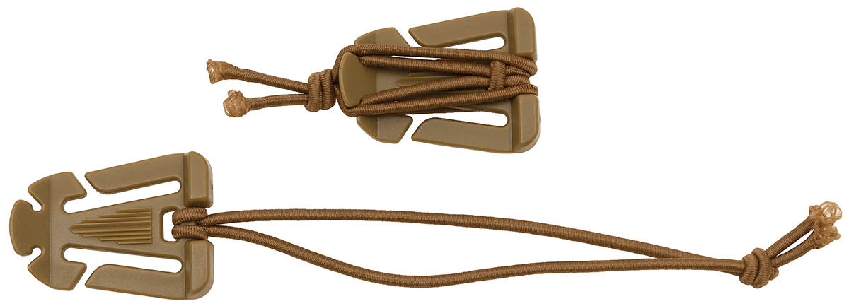 Clip mit Gummiband, "MOLLE", coyote tan, 2er Pack