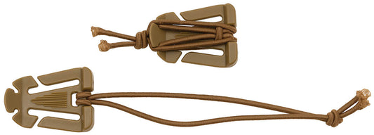 Clip con elastico, "MOLLE", coyote tan, confezione da 2