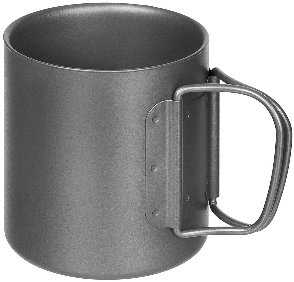 Tasse, titane, anses rabattables, à double paroi, environ 300 ml