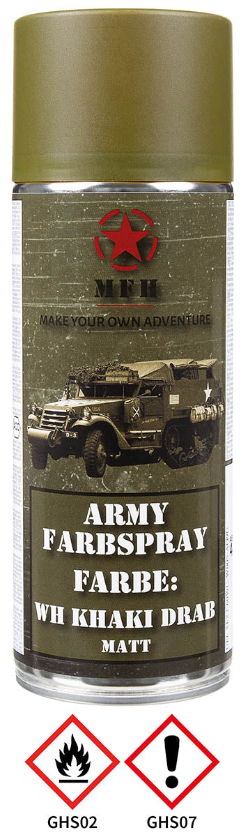 Colore spray militare, WH KHAKI DRAB, opaco, 400 ml