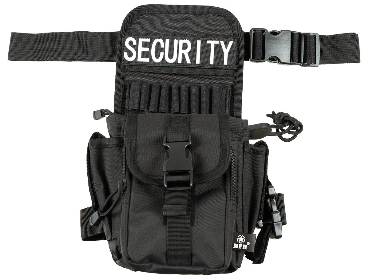 Hüft- und Oberschenkeltasche, "Security", schwarz