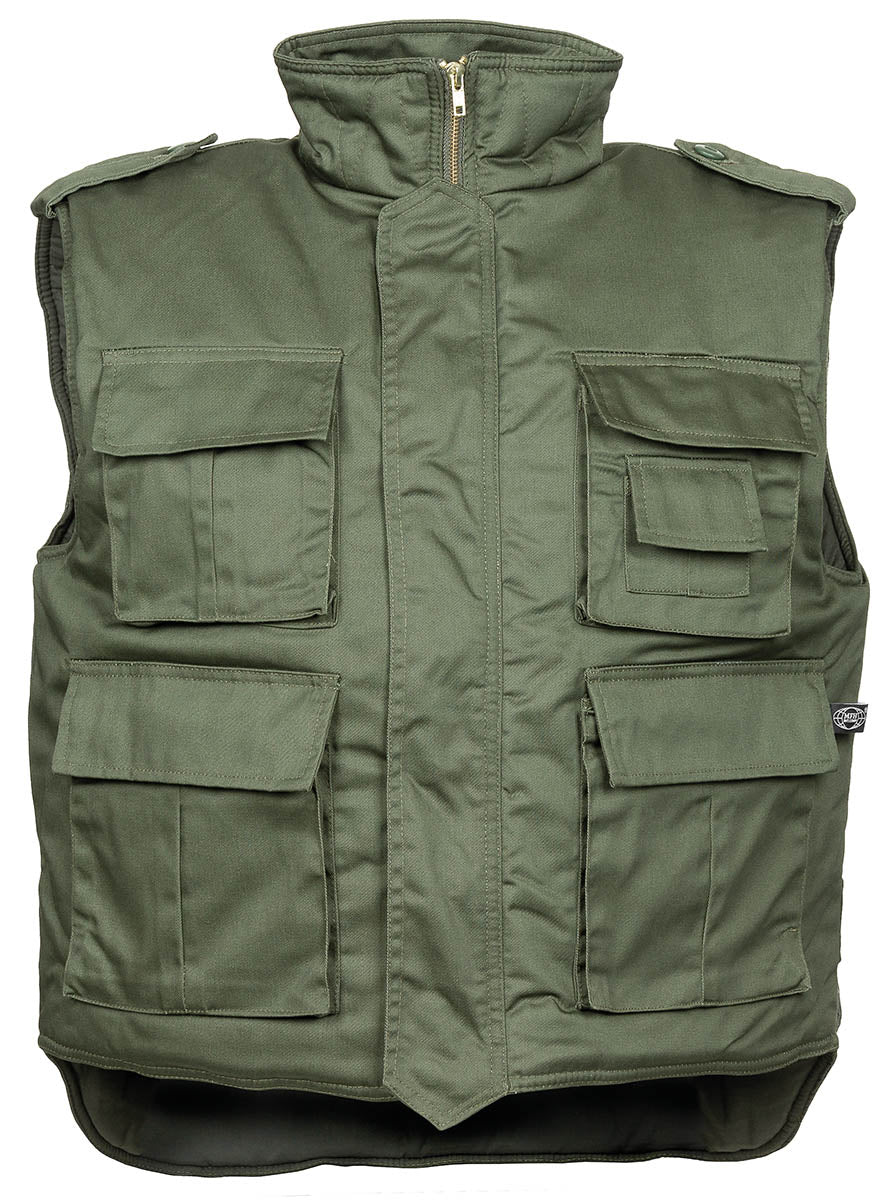 Gilet trapuntato americano, "Ranger", oliva, taglie grandi