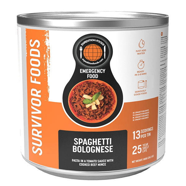 EXPEDITION FOODS, Spaghetti Bolonese, 13 repas [sans produits laitiers]