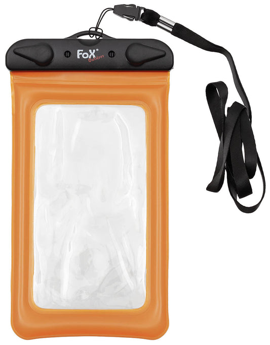 Étui pour smartphone, étanche, transparent, orange