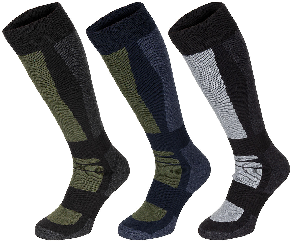 Wintersocken, "Esercito", gestreift, lang, 3er Pack