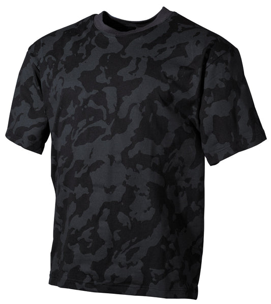 US T-Shirt, halbarm, night- camo, 170 g/m²