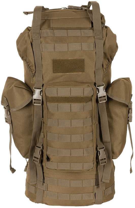 BW Kampfrucksack, "MOLLE", 65 l, Alu-Aussteifung, coyote