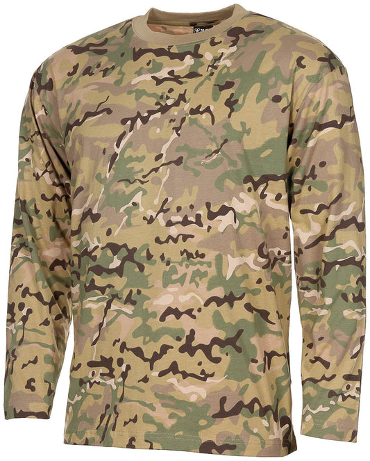 US Shirt, langarm, operation-camo, 170 g/m²