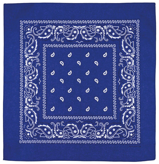 Bandana, blu reale-bianco, circa 55 x 55 cm, cotone