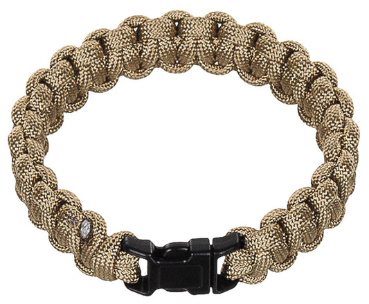 Bracelet, "Parachute Cord", beige coyote, largeur environ 2,3 cm