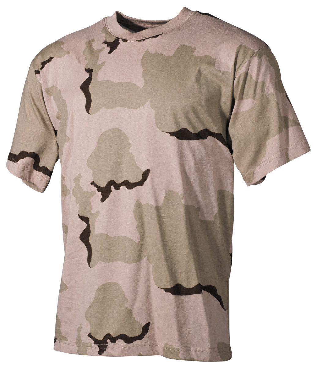 T-shirt US, demi manches, 3 couleurs désert, 170 g/m²