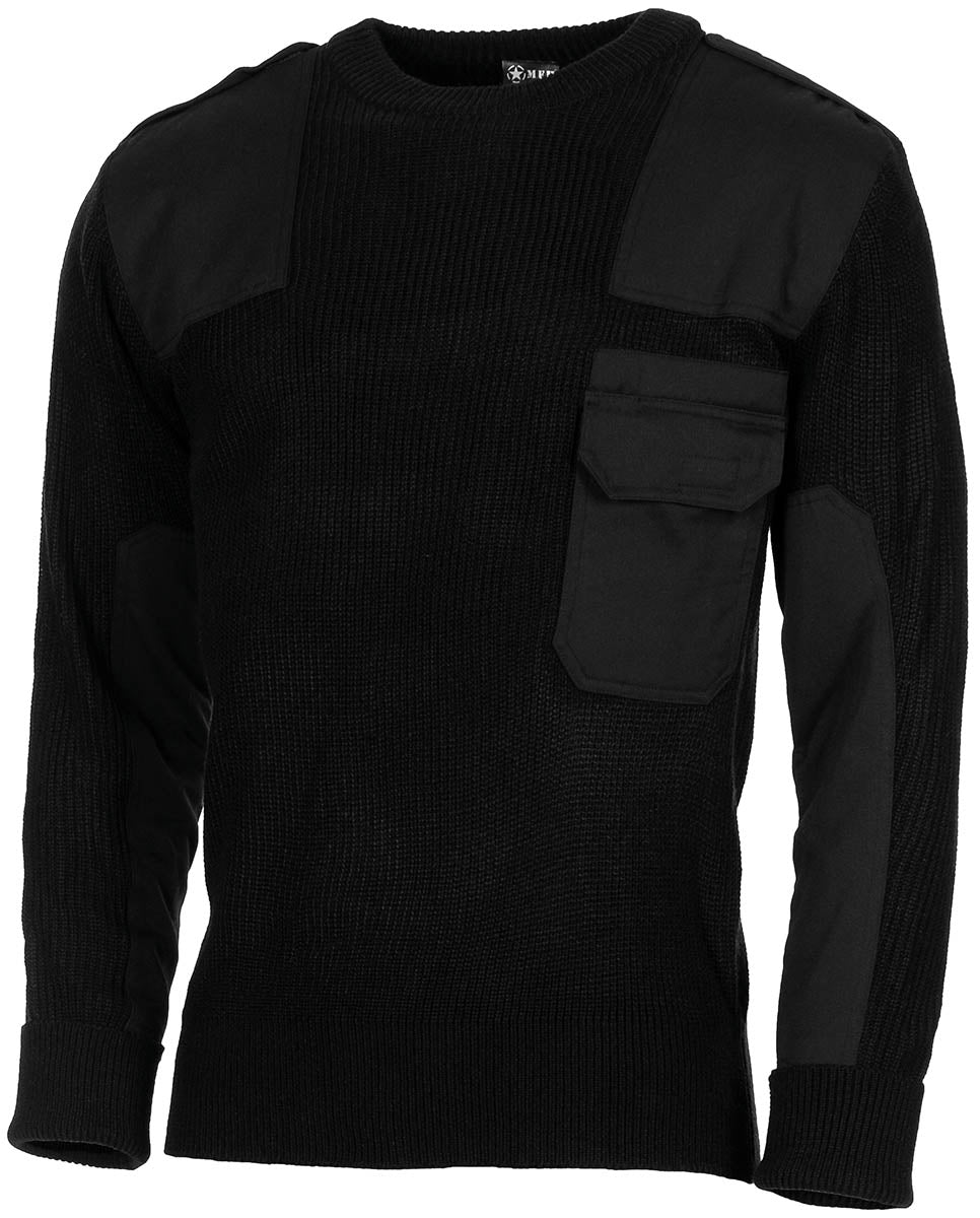 Pull BW, avec poche poitrine, noir