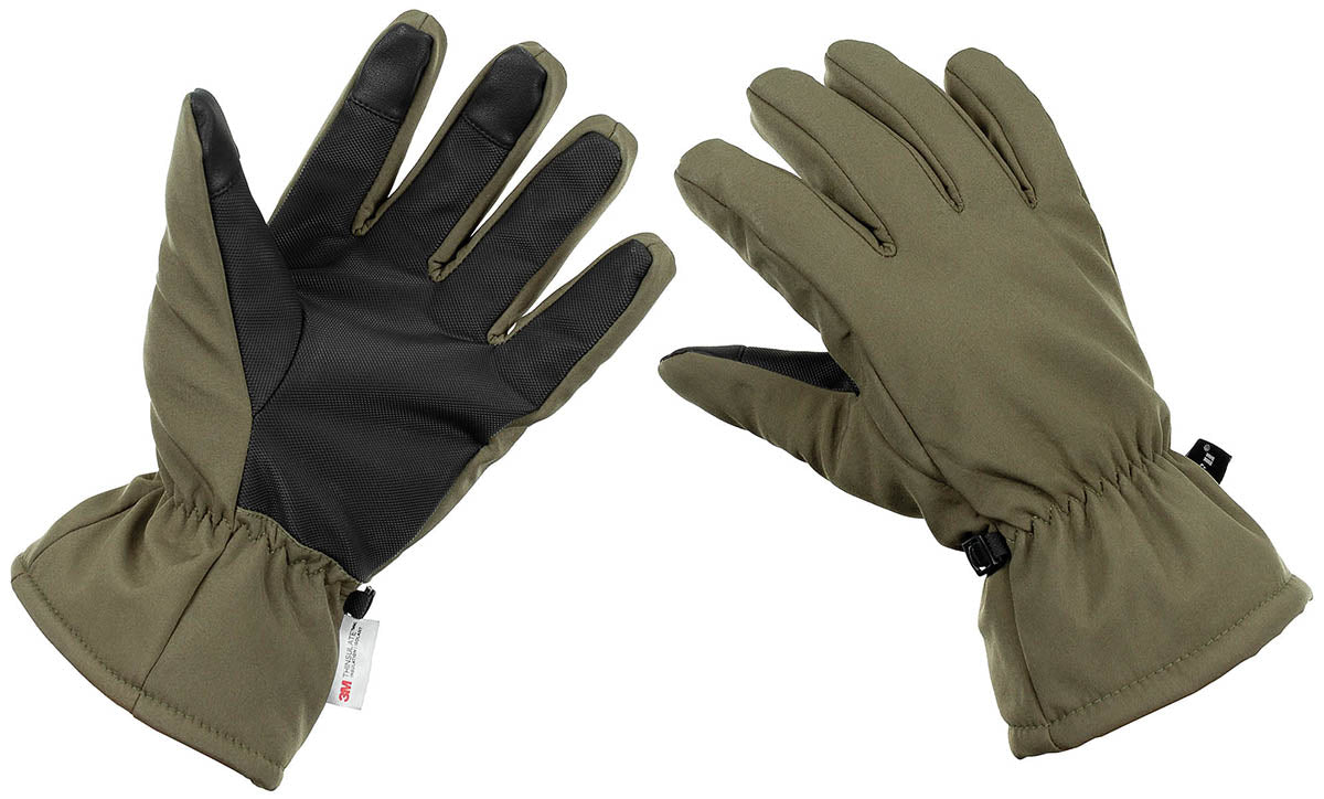 Gants à doigts, softshell, olive, 3M™ Thinsulate™