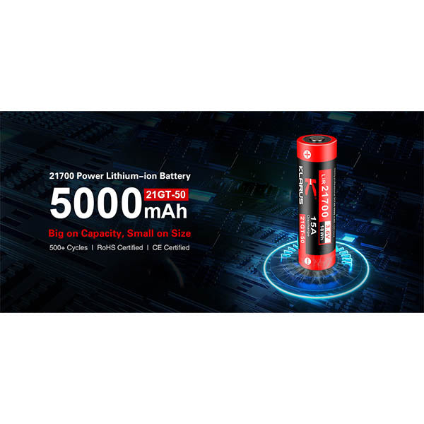 Batteria Batteria agli ioni di litio 21GT-50 da 5.000 mAh (21700)