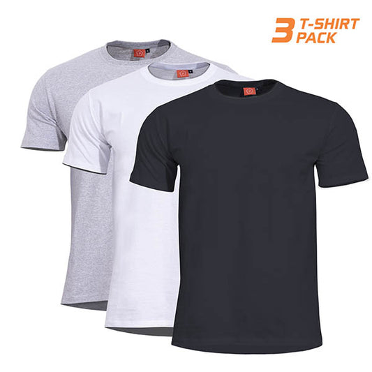 T-Shirt ORPHEUS 3-er Pack black/grey/white