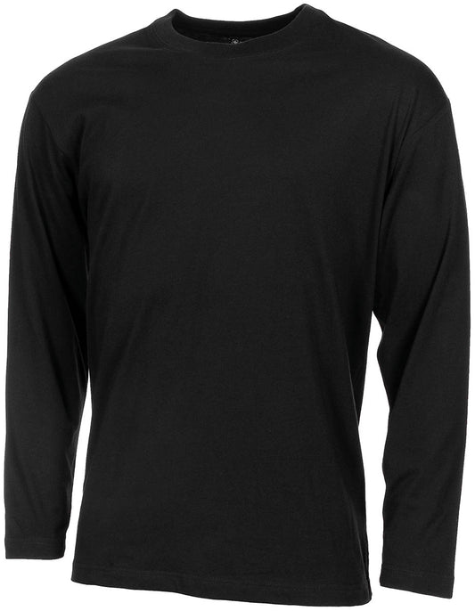 US Shirt, langarm, schwarz, 170 g/m²