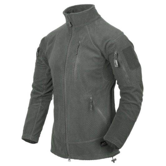 Veste opérationnelle légère ALPHA TACTICAL JACKET, polaire quadrillée, vert feuillage