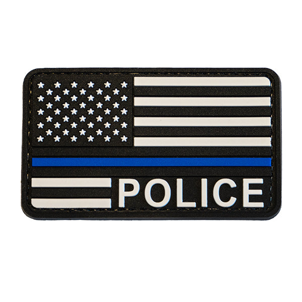 Toppa morale / toppa in velcro - LINEA BLU POLIZIA BANDIERA USA