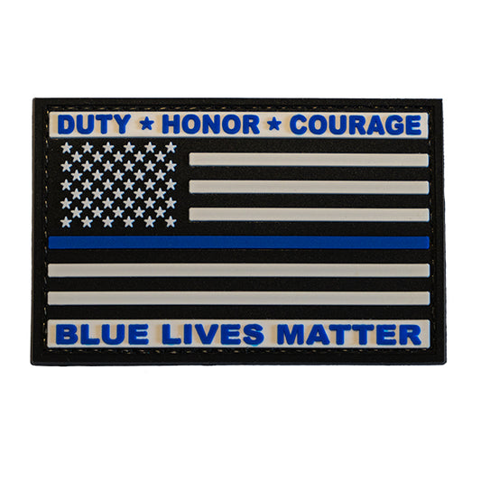 Toppa morale / toppa in velcro - BANDIERA USA LINEA BLU BLUE LIVES MATTER