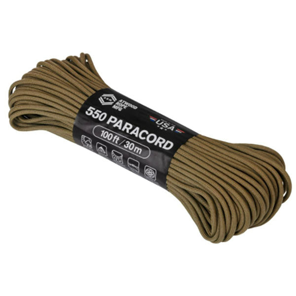 Paracord 550 PARACORD, 100 piedi/30 m, coyote