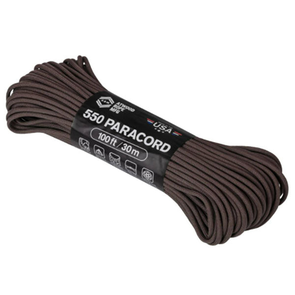 Paracord 550 PARACORD, 100ft/30m, brown