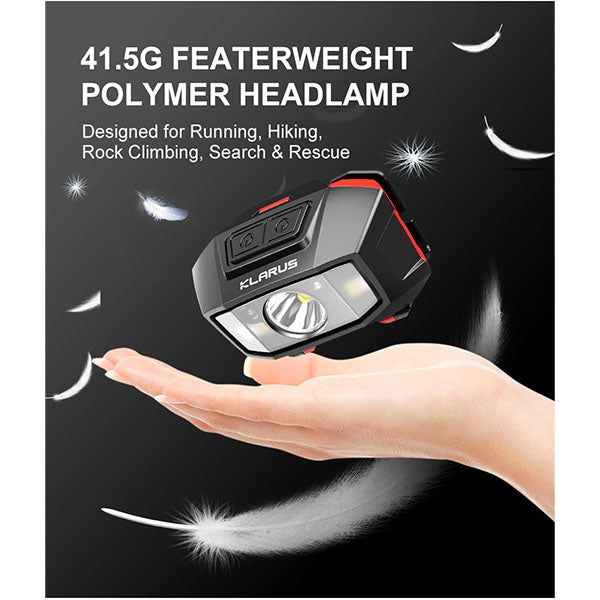 Lampe frontale LED HM2, 270 lumens avec contrôle de mouvement (sans piles)