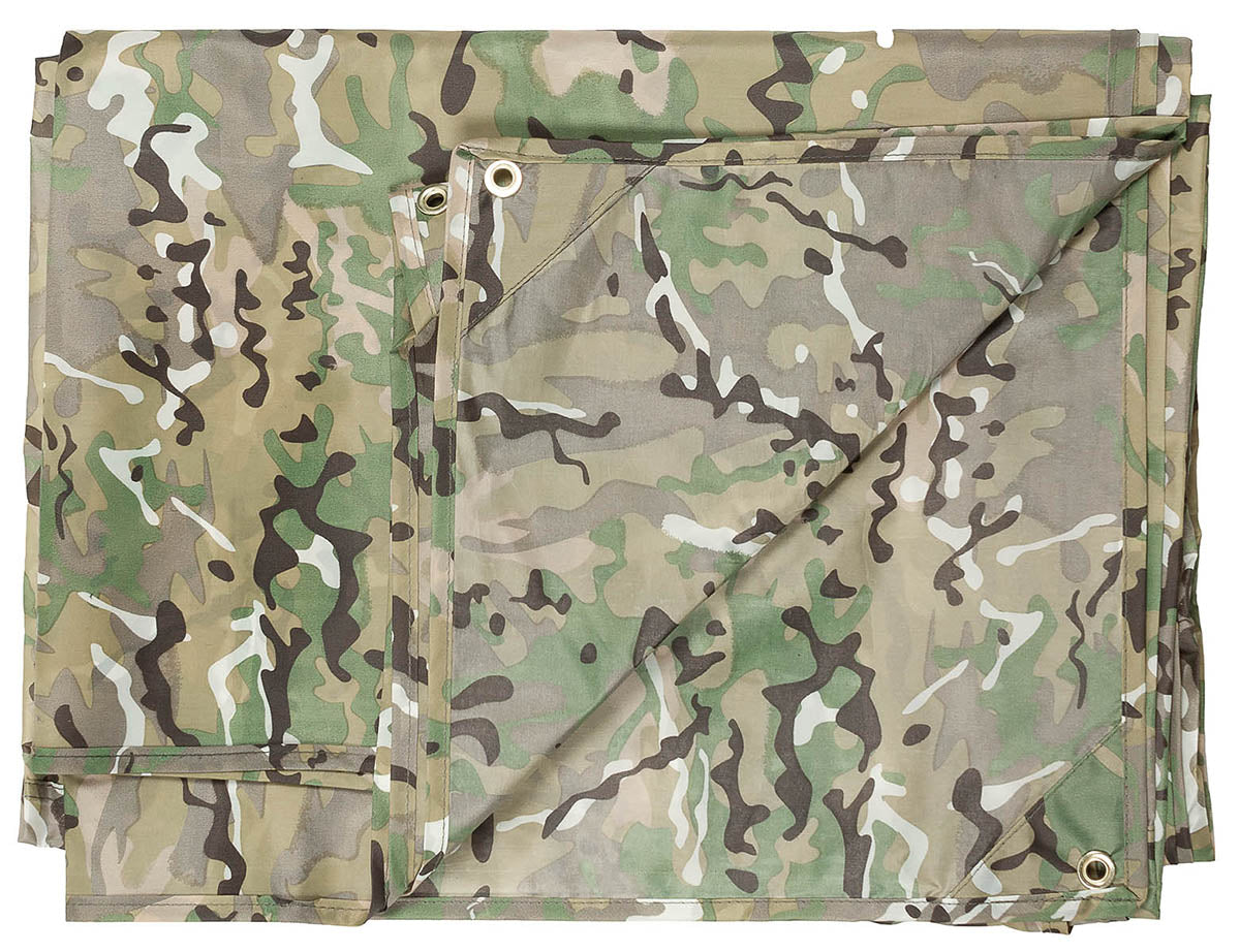 Bâche polyvalente, "Tarp", opération camouflage, environ 400x500 cm