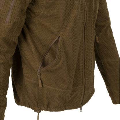 Giacca operativa leggera ALPHA TACTICAL JACKET, pile a griglia, oliva