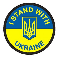 Moral Patch UKRAINE - JE SUIS AVEC L'UKRAINE (rond)