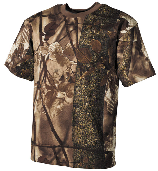 T-shirt US, demi manches, marron chasseur, 170 g/m²